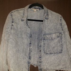 Stone wash button up